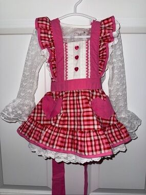 Liv & Stella valentines pinafore